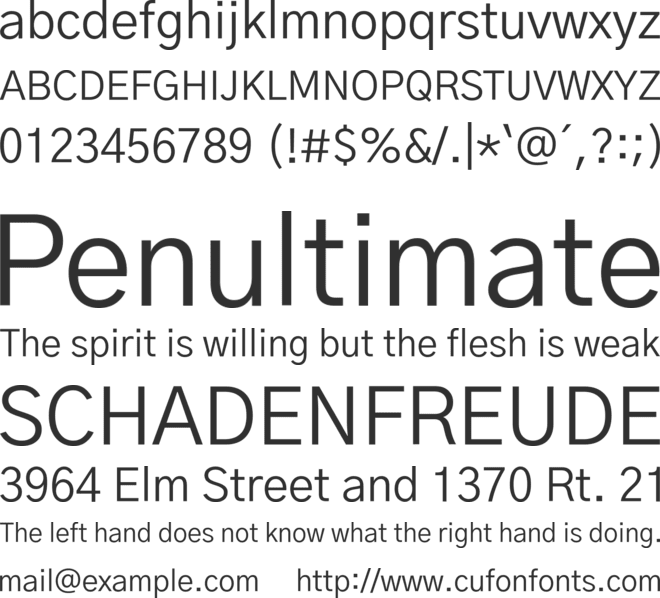 Gothic A1 font preview
