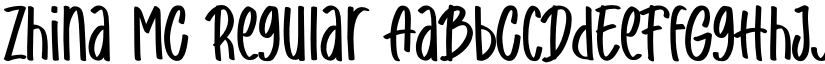 zhina MC Regular font