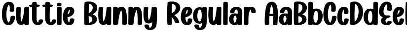 Cuttie Bunny Regular font