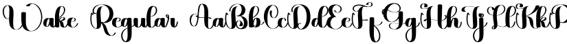 Wake Regular font