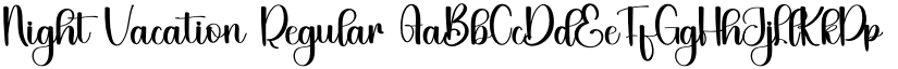 Night Vacation Regular font