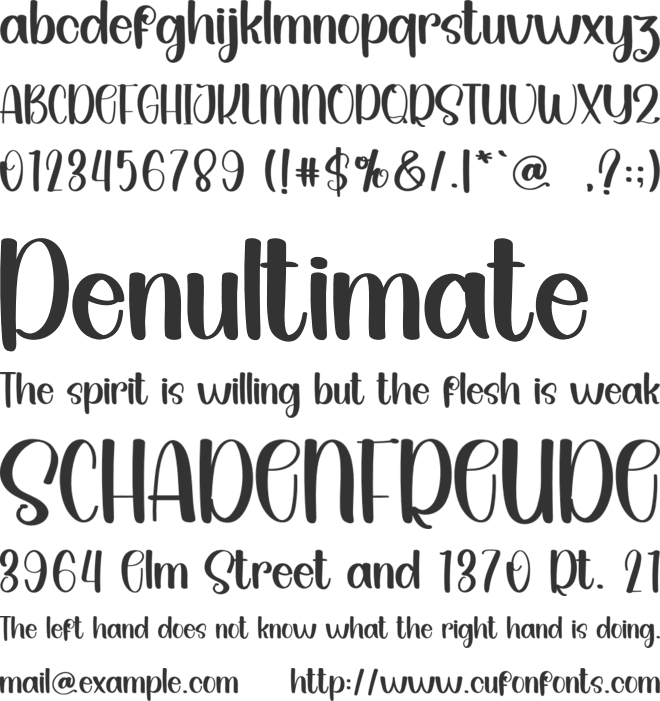 HOMAGE font preview