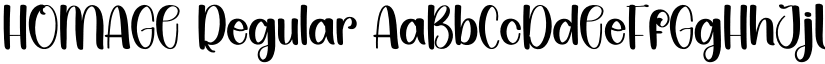 HOMAGE Regular font