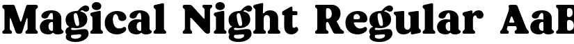 Magical Night Regular font