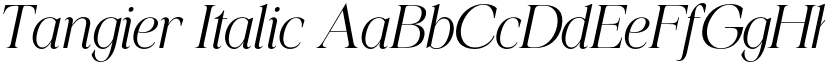 Tangier Italic font