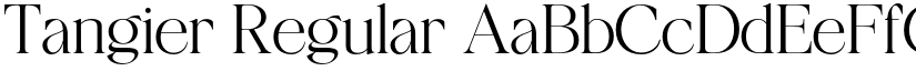 Tangier Regular font
