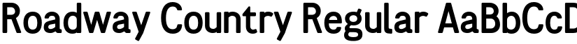 Roadway Country Regular font