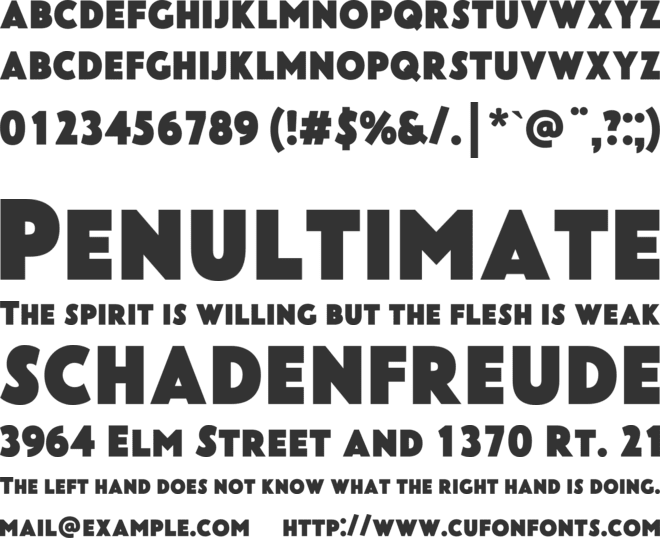 Fortune Mouner font preview