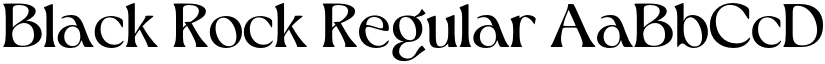 Black Rock Regular font