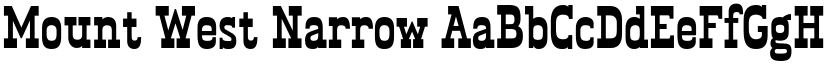 Mount West Narrow font