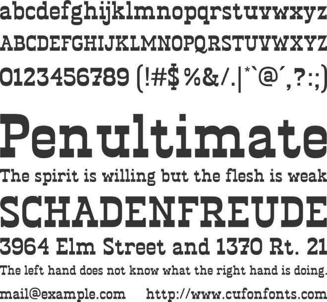 Mount West font preview