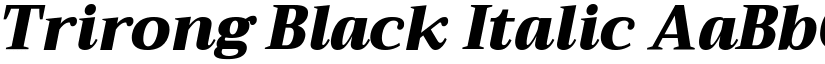 Trirong Black Italic font