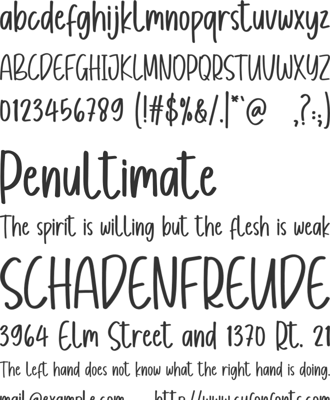 Family Signature font preview