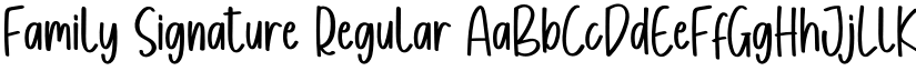 Family Signature Regular font