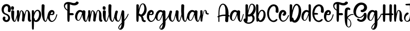 Simple Family Regular font