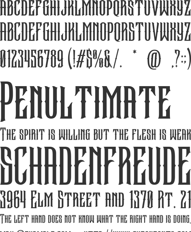 Drughard font preview