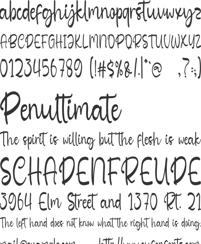 Rising Stars font preview