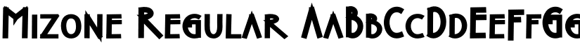 Mizone Regular font