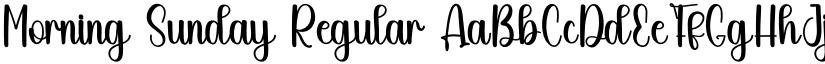 Morning Sunday Regular font