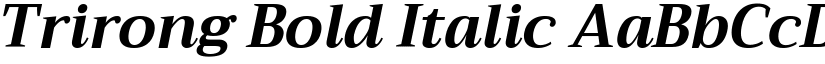 Trirong Bold Italic font