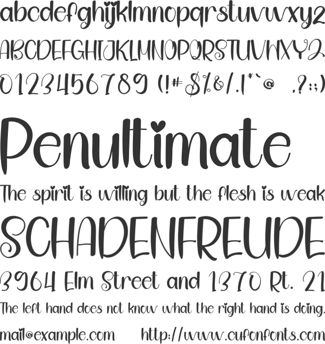 Bubbles Christmas font preview