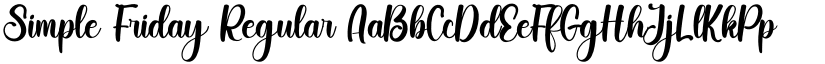Simple Friday Regular font