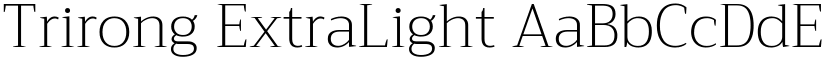 Trirong ExtraLight font