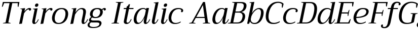Trirong Italic font