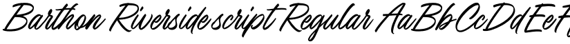 Barthon Riverside script Regular font