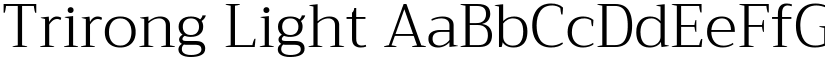 Trirong Light font