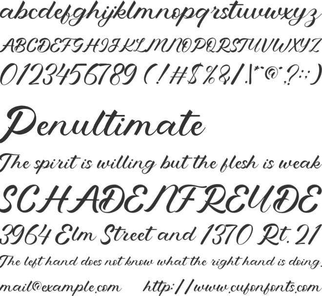 Fruitiy font preview