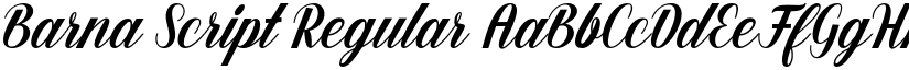 Barna Script Regular font