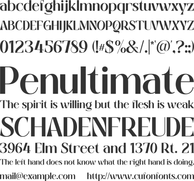 Cemany Toka font preview