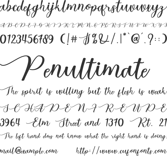 Besty font preview