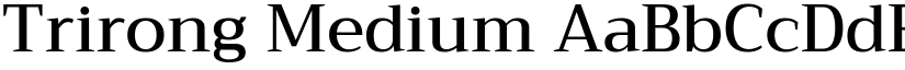 Trirong Medium font