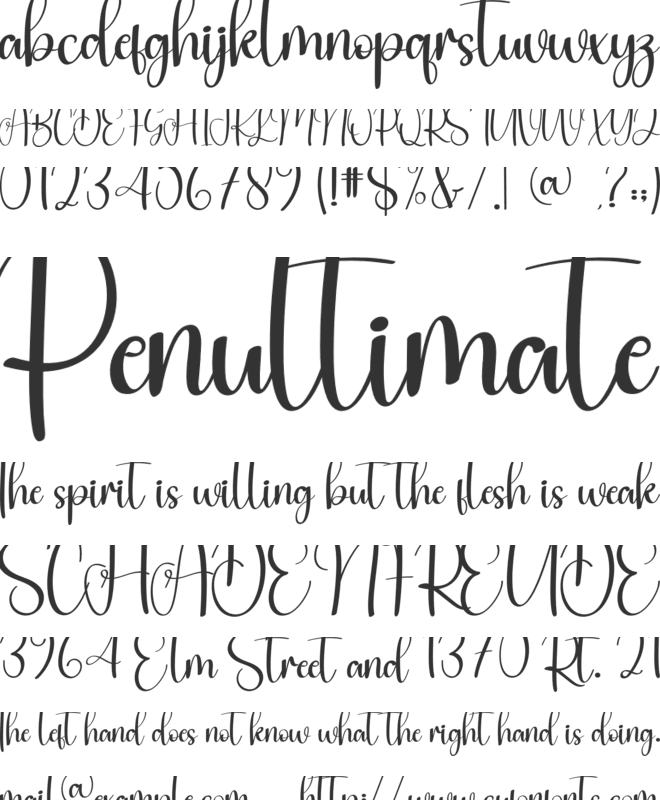 Audreyana font preview