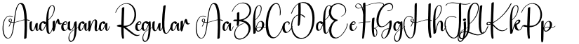 Audreyana Regular font