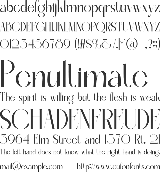 MOTE CAINGE font preview