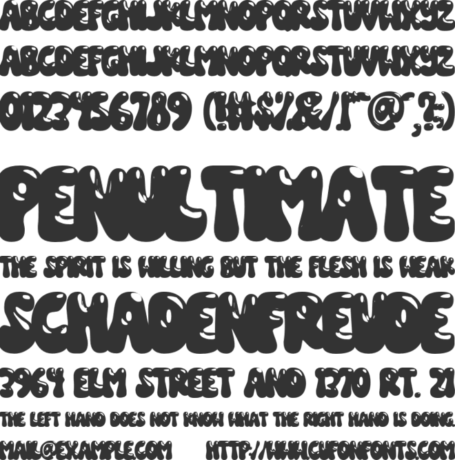 Golden Donute font preview