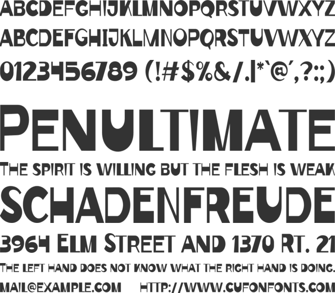 Kopluck Sans font preview