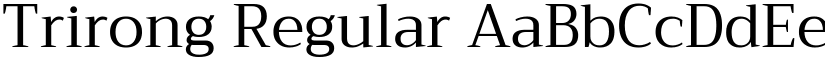 Trirong Regular font
