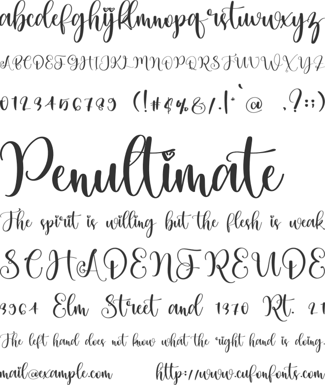 Talld font preview