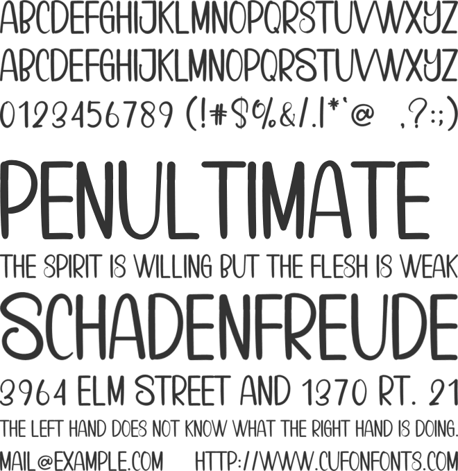 Sweet Planner font preview