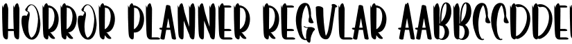 Horror Planner Regular font
