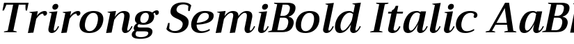 Trirong SemiBold Italic font