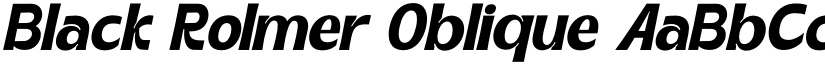 Black Rolmer Oblique font