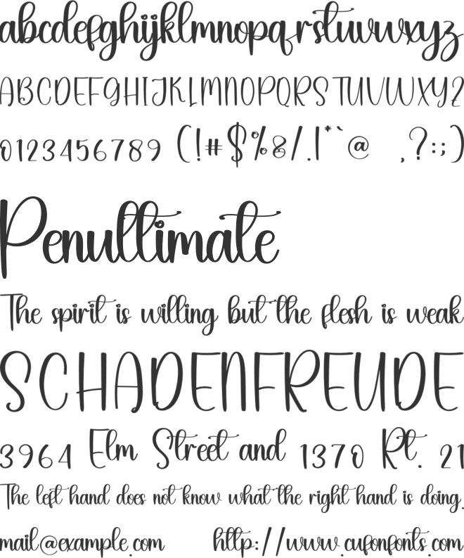 Staylife font preview
