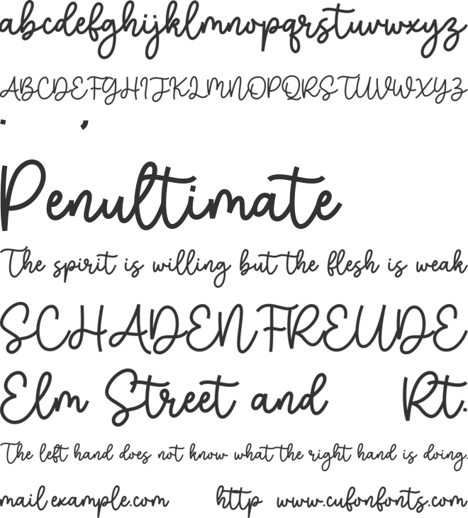 Ralle Calista font preview