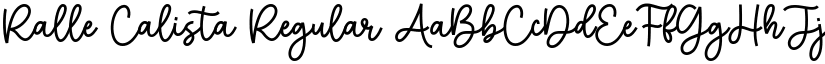 Ralle Calista Regular font