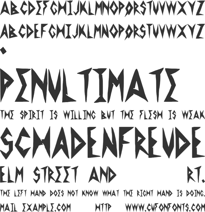 ATLASMEMO font preview